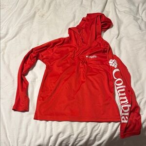 Columbia Vibrant Red Hoodie with Logo